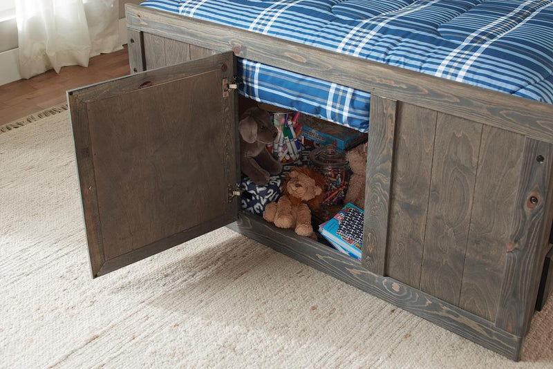 Wrangle Hill Twin Storage Bed Gun Smoke - Furniture Center (NY)