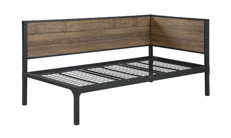 Getler Daybed Weathered Chestnut and Black - Furniture Center (NY)