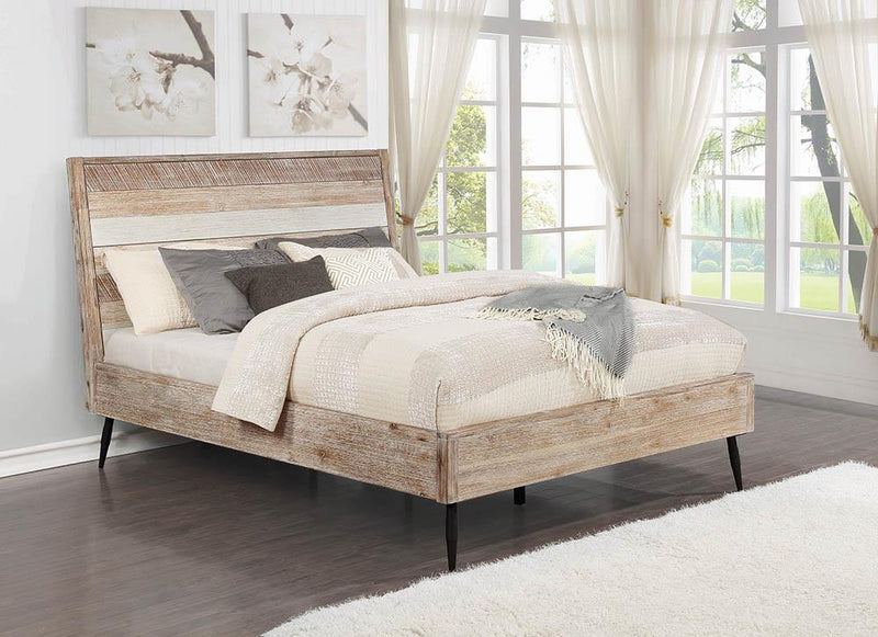Marlow Queen Platform Bed Rough Sawn Multi - Furniture Center (NY)