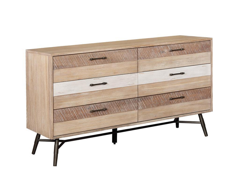Marlow 6-drawer Dresser Rough Sawn Multi - Furniture Center (NY)