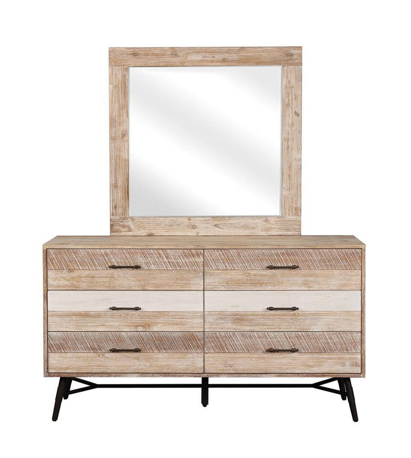 Marlow Rectangular Dresser Mirror Rough Sawn Multi - Furniture Center (NY)
