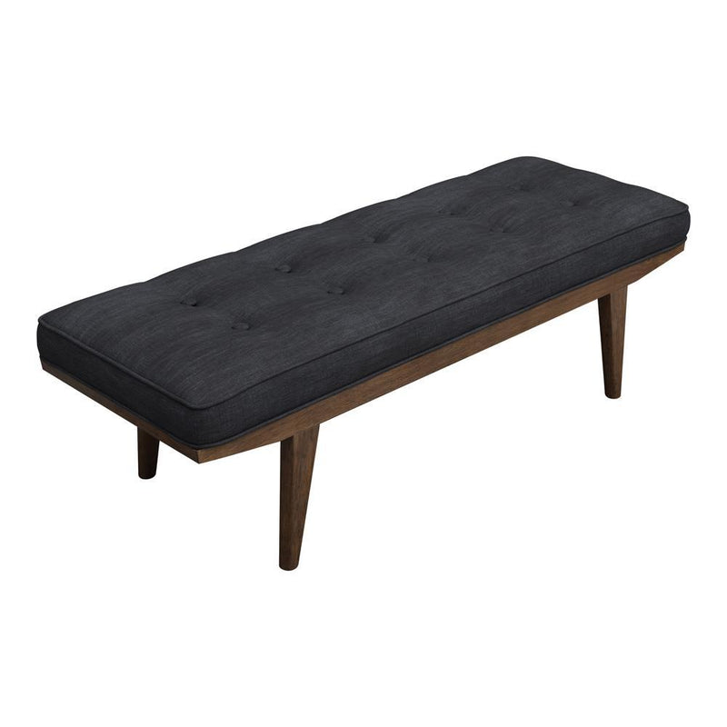 Wilson Upholstered Tufted Bench Taupe and Natural - Furniture Center (NY)