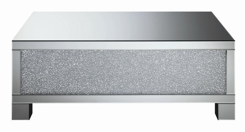 Gillian Rectangular Coffee Table Clear Mirror - Furniture Center (NY)