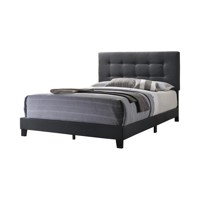 Mapes Upholstered Tufted Full Bed Charcoal - Furniture Center (NY)