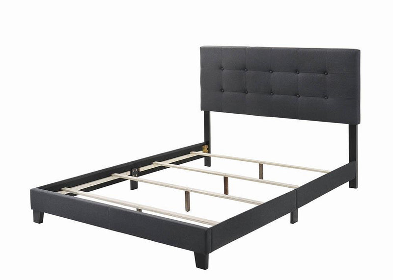 Mapes Upholstered Tufted Full Bed Charcoal - Furniture Center (NY)