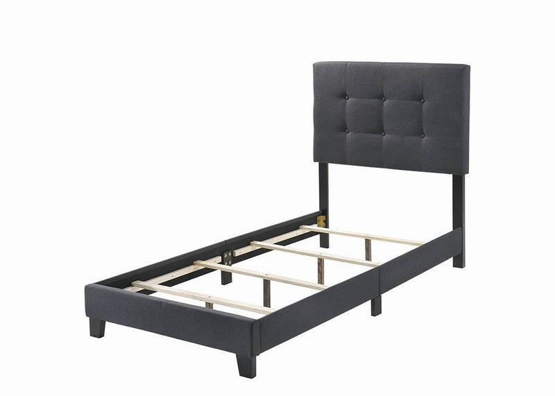 Mapes Tufted Upholstered Twin Bed Charcoal - Furniture Center (NY)