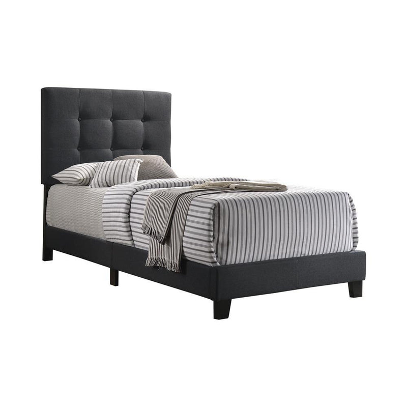 Mapes Tufted Upholstered Twin Bed Charcoal - Furniture Center (NY)