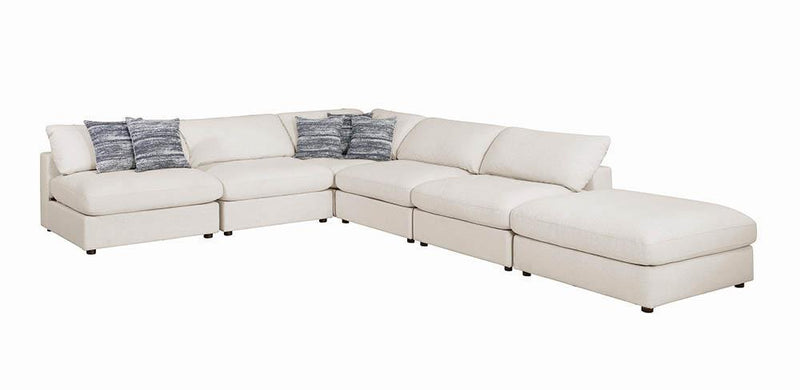 Serene Upholstered Rectangular Ottoman Beige - Furniture Center (NY)