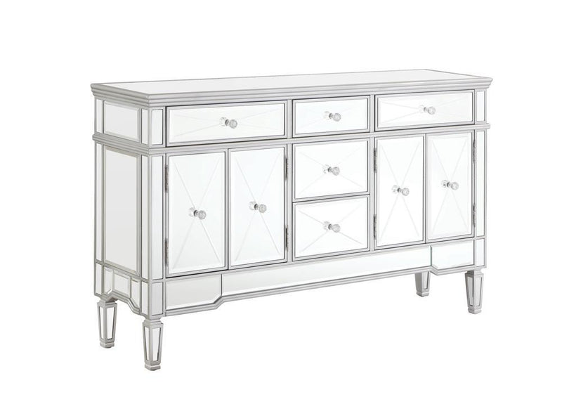 Duchess 5-drawer Accent Cabinet Silver - Furniture Center (NY)