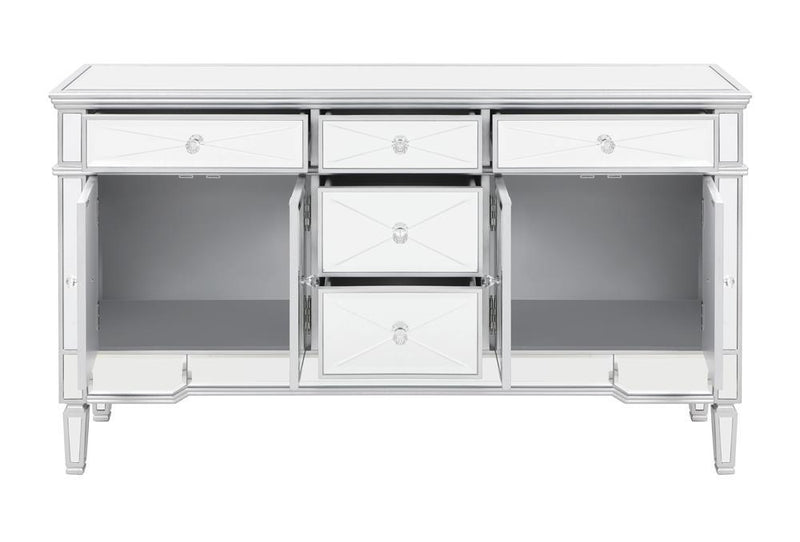Duchess 5-drawer Accent Cabinet Silver - Furniture Center (NY)