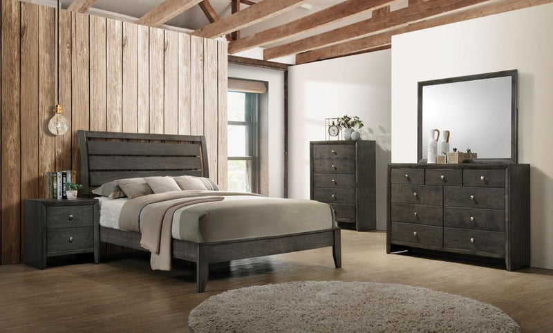 Serenity Queen Panel Bed Mod Grey - Furniture Center (NY)