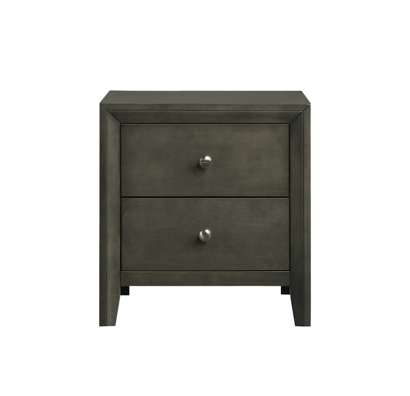 Serenity 2-drawer Nightstand Mod Grey - Furniture Center (NY)