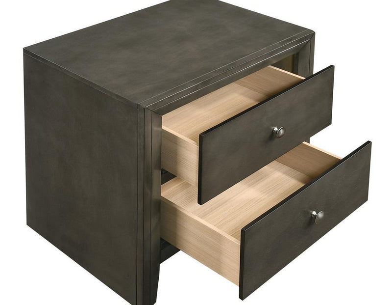 Serenity 2-drawer Nightstand Mod Grey - Furniture Center (NY)