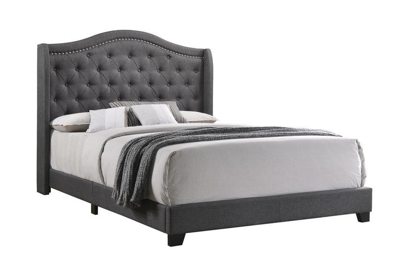 Sonoma Camel Back Queen Bed Grey - Furniture Center (NY)
