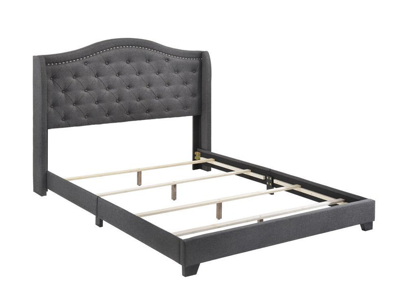 Sonoma Camel Back Queen Bed Grey - Furniture Center (NY)