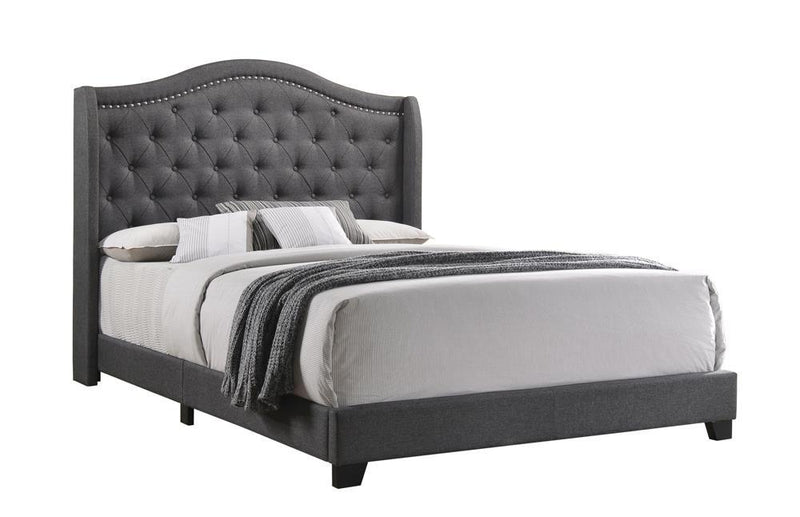 Sonoma Camel Back Eastern King Bed Grey - Furniture Center (NY)