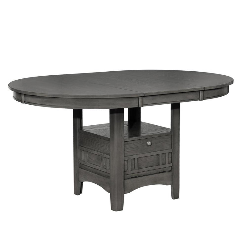 Lavon Dining Table with Storage Medium Grey - Furniture Center (NY)