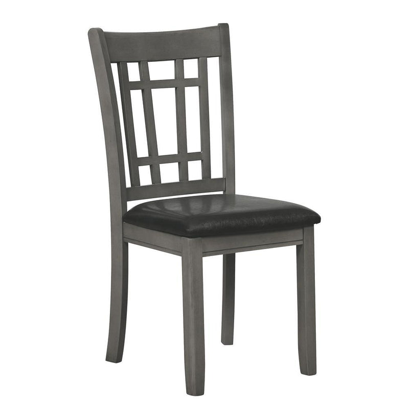 Lavon Padded Dining Side Chairs Medium Grey and Black (Set of 2) - Furniture Center (NY)