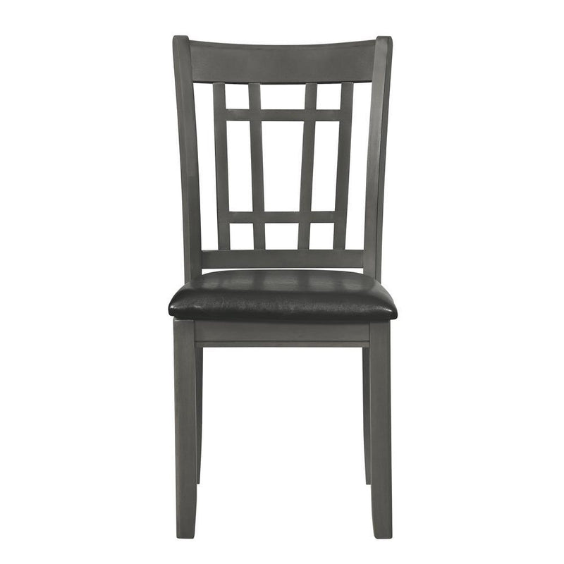 Lavon Padded Dining Side Chairs Medium Grey and Black (Set of 2) - Furniture Center (NY)