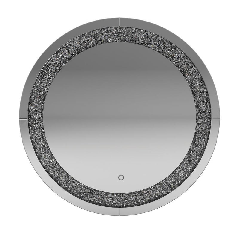 Landar Round Wall Mirror Silver - Furniture Center (NY)