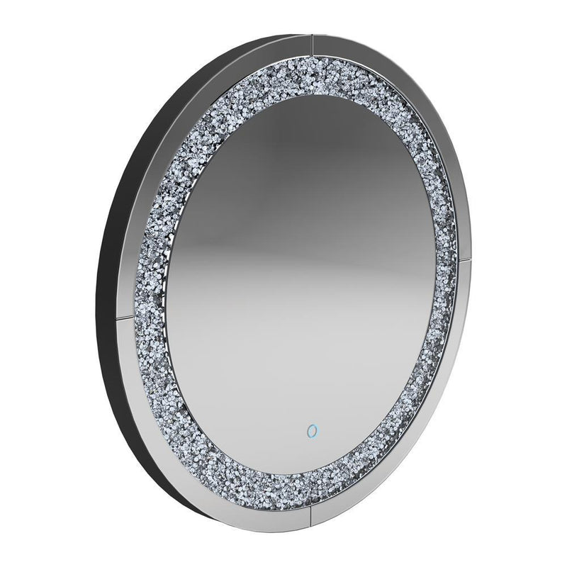 Landar Round Wall Mirror Silver - Furniture Center (NY)