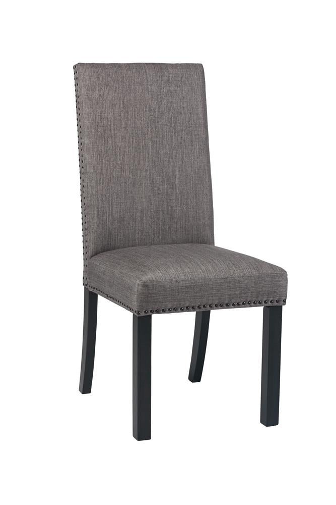 Hubbard Upholstered Side Chairs Charcoal (Set of 2) - Furniture Center (NY)