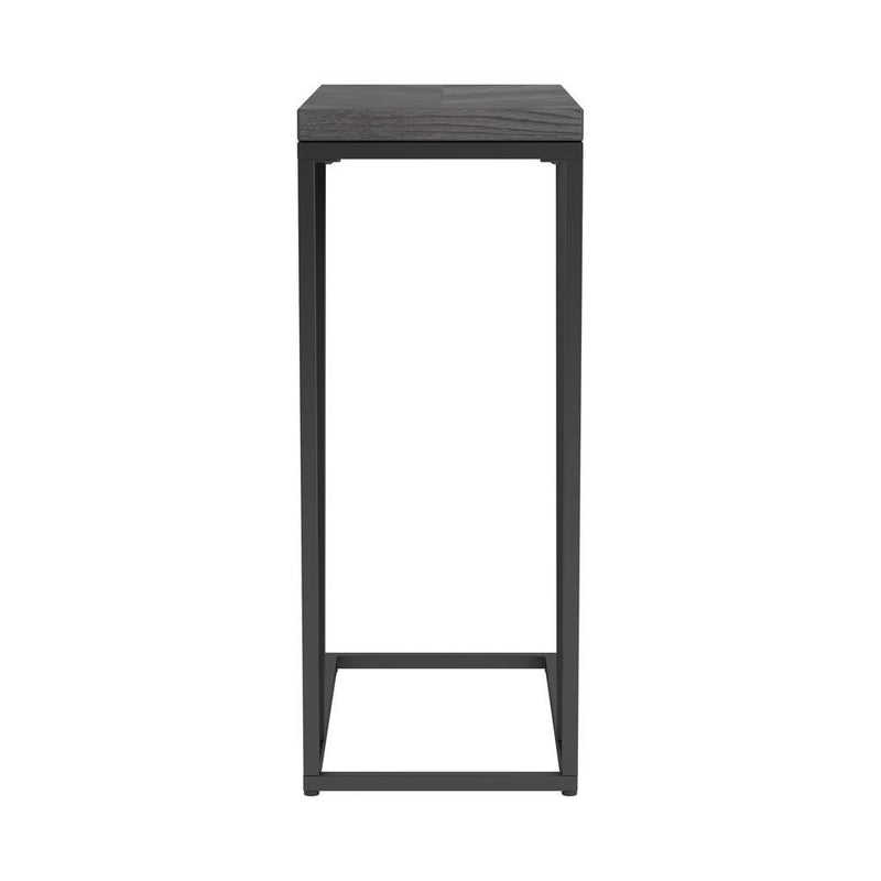 Sergio Chevron Rectangular Accent Table Rustic Grey - Furniture Center (NY)
