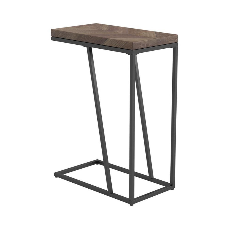 Sergio Chevron Rectangular Accent Table Tobacco - Furniture Center (NY)