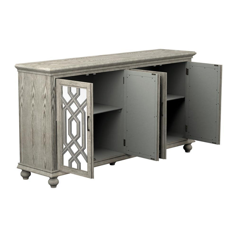 Melanie 4-door Accent Cabinet Antique White - Furniture Center (NY)