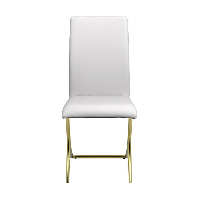 Carmelia Upholstered Side Chairs White (Set of 4) - Furniture Center (NY)