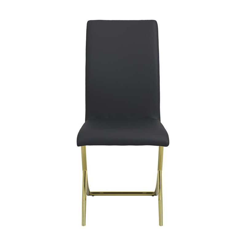 Carmelia Upholstered Side Chairs Black (Set of 4) - Furniture Center (NY)