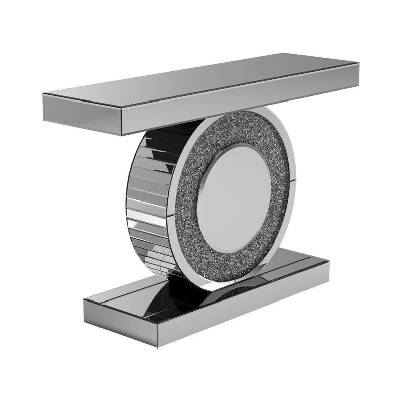 Bergenia Rectangular Console Table Silver - Furniture Center (NY)