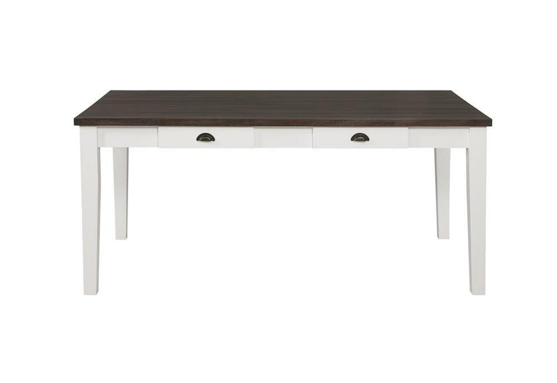 Kingman 4-drawer Dining Table Espresso and White - Furniture Center (NY)