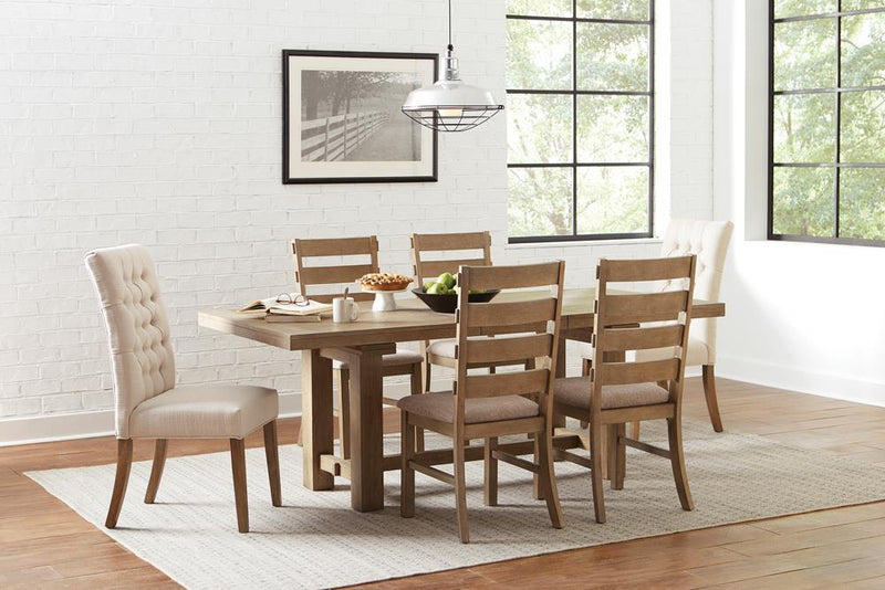 Douglas Tufted Back Dining Chairs Vineyard Oak (Set of 2) - Furniture Center (NY)
