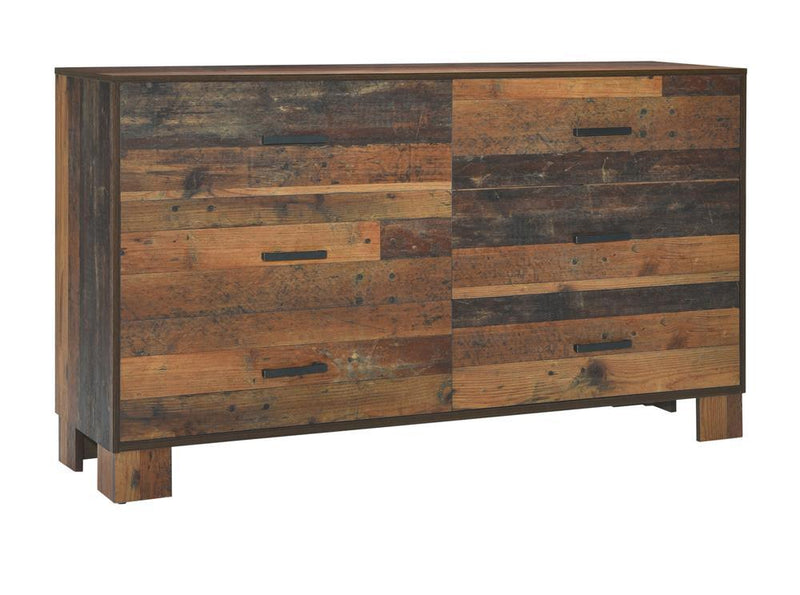 Sidney 6-drawer Dresser Rustic Pine - Furniture Center (NY)