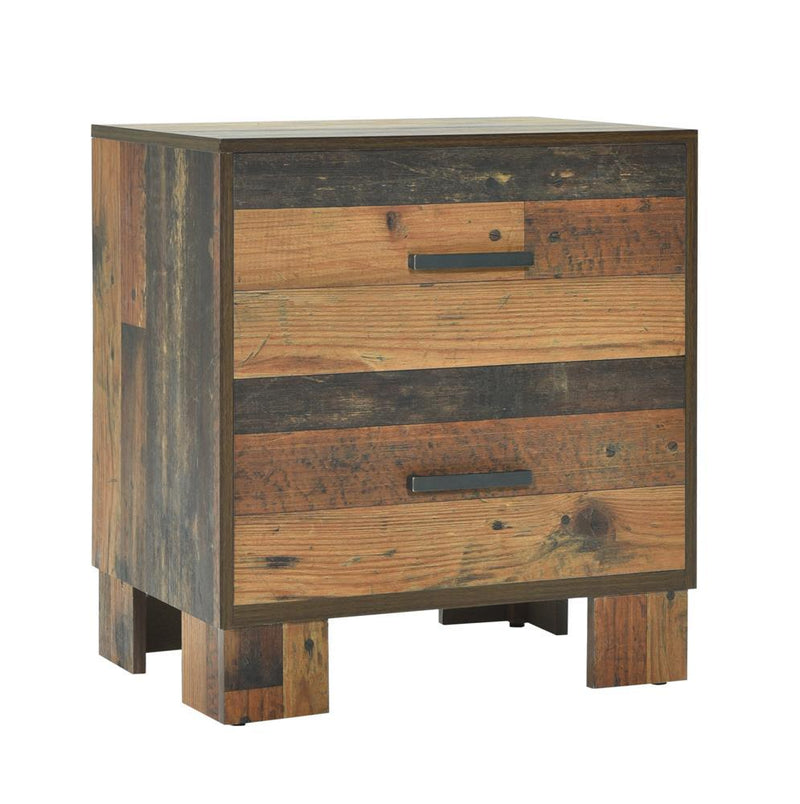 Sidney 2-drawer Nightstand Rustic Pine - Furniture Center (NY)