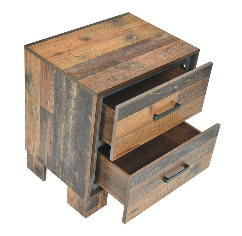 Sidney 2-drawer Nightstand Rustic Pine - Furniture Center (NY)