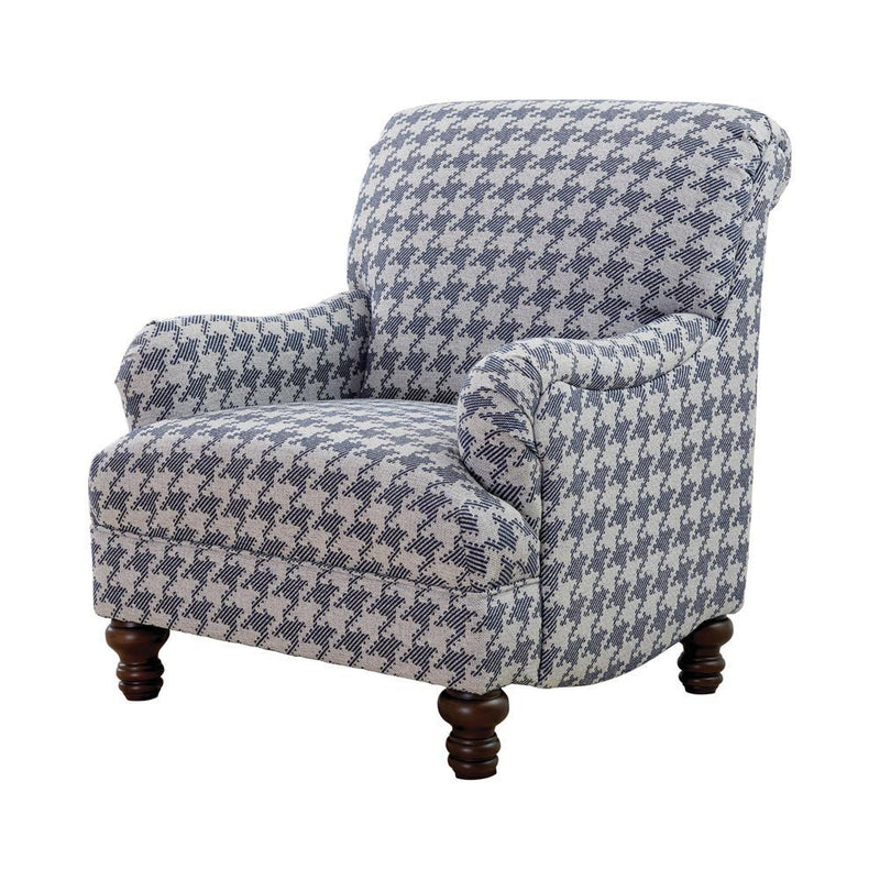 Glenn Recessed Arms Accent Chair Blue - Furniture Center (NY)
