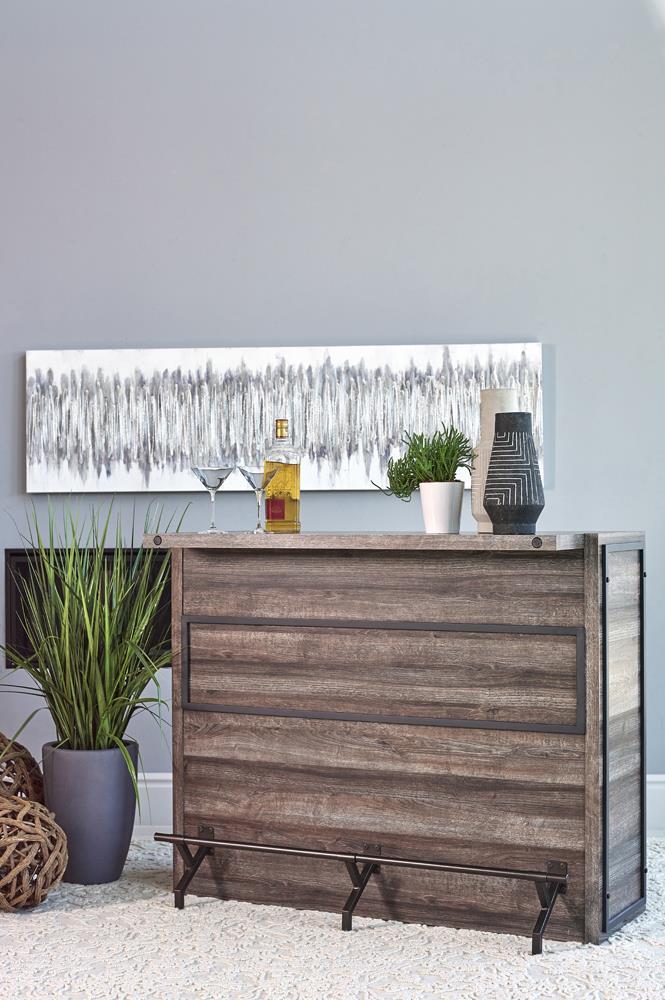 Joe 5-shelf Bar Unit Aged Oak - Furniture Center (NY)