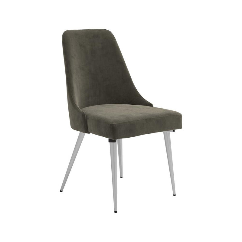 Cabianca Curved Back Side Chairs Grey (Set of 2) - Furniture Center (NY)