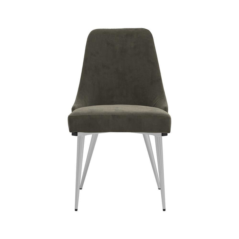 Cabianca Curved Back Side Chairs Grey (Set of 2) - Furniture Center (NY)