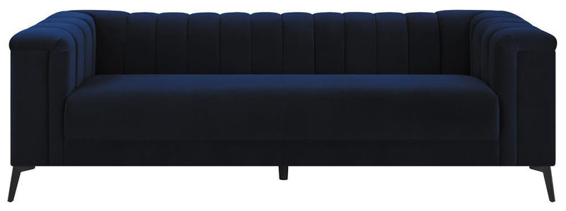Chalet Tuxedo Arm Sofa Blue - Furniture Center (NY)