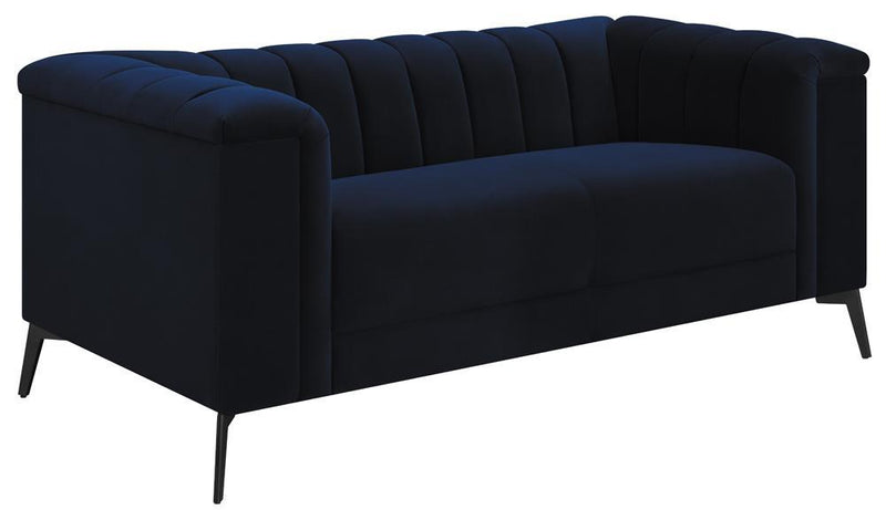 Chalet Tuxedo Arm Loveseat Blue - Furniture Center (NY)