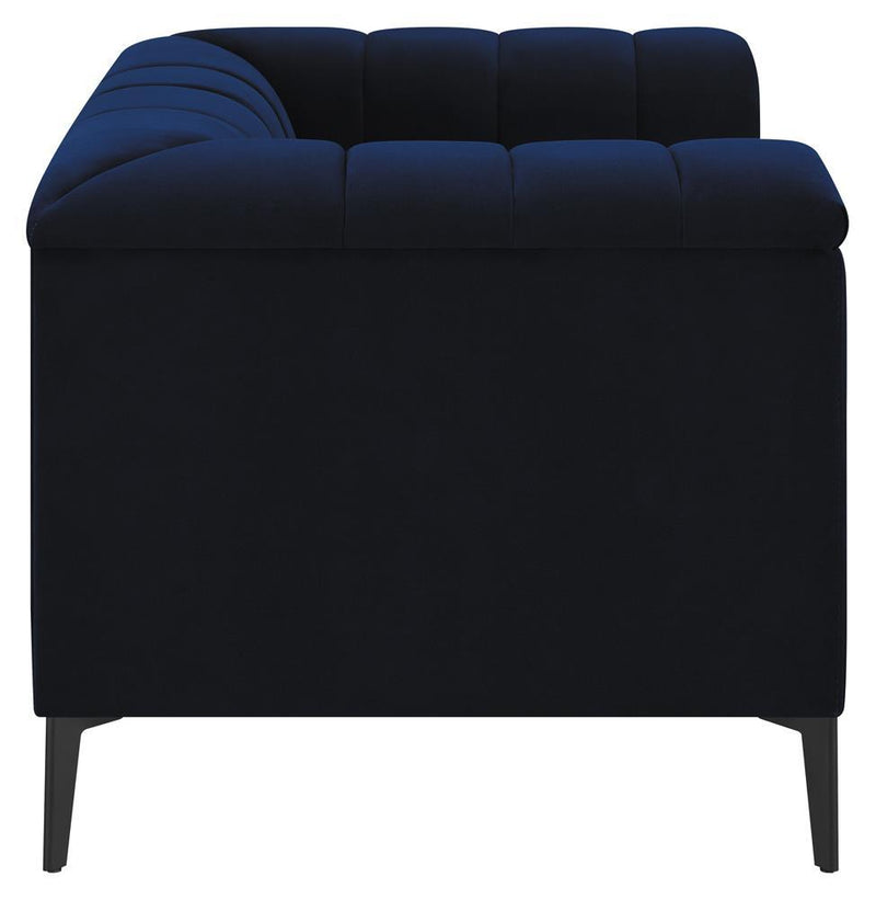 Chalet Tuxedo Arm Chair Blue - Furniture Center (NY)