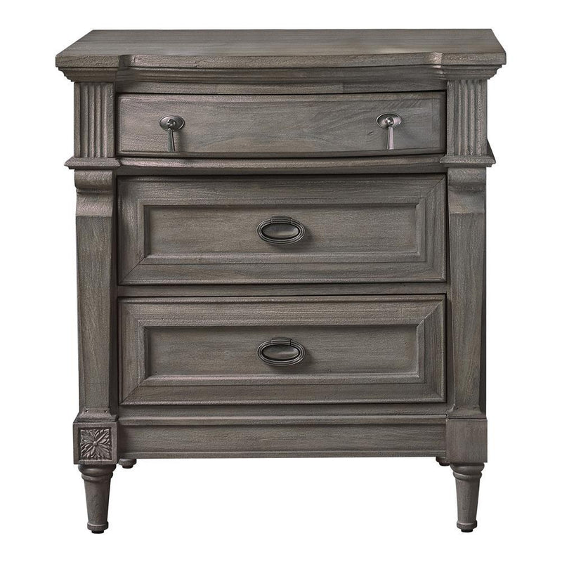 Alderwood 3-drawer Nightstand French Grey - Furniture Center (NY)