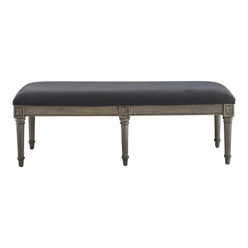 Alderwood Upholstered Bench French Grey - Furniture Center (NY)
