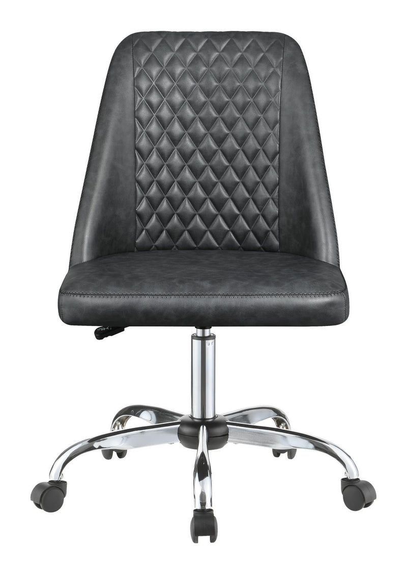 Althea Upholstered Tufted Back Office Chair Grey and Chrome - Furniture Center (NY)