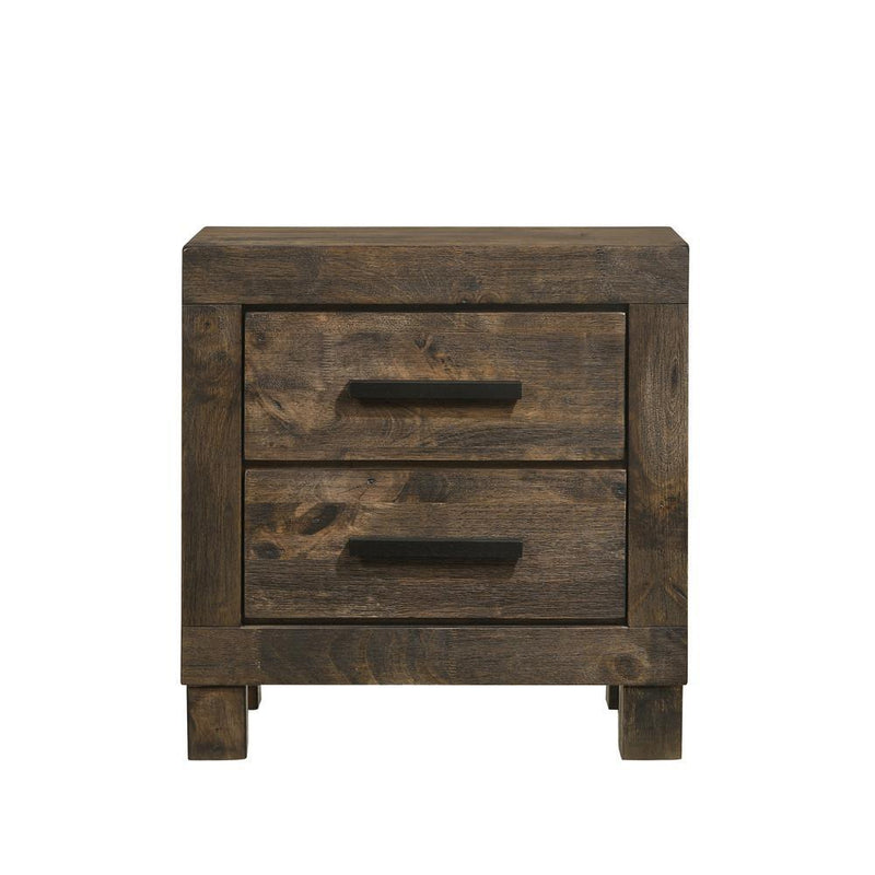 Woodmont 2-drawer Nightstand Rustic Golden Brown - Furniture Center (NY)