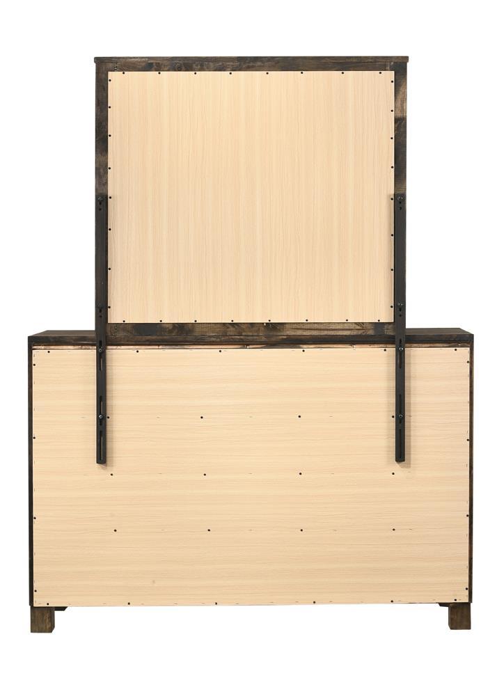 Woodmont Rectangle Dresser Mirror Rustic Golden Brown - Furniture Center (NY)