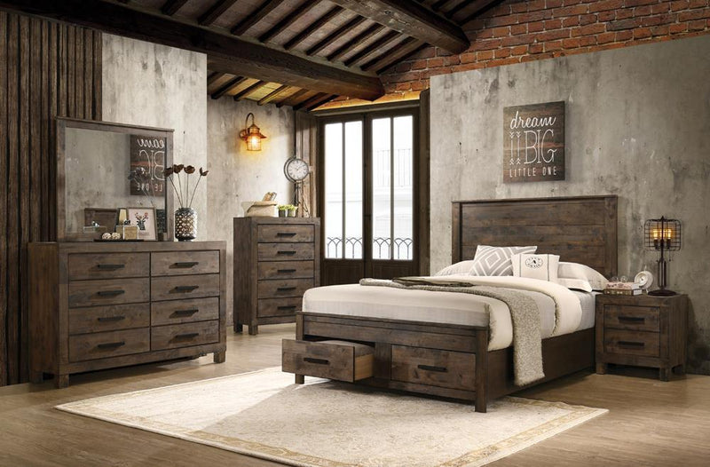 Woodmont 5-drawer Chest Rustic Golden Brown - Furniture Center (NY)